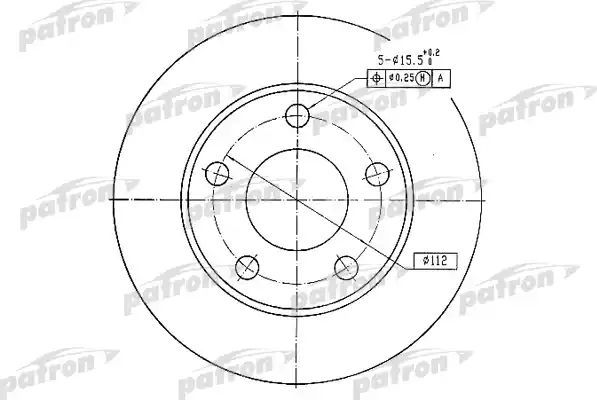 Тормозной диск Patron. Артикул PBD1542