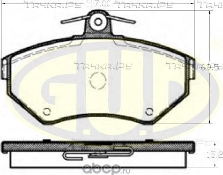 Тормозные колодки G.U.D.. Артикул GBP063100