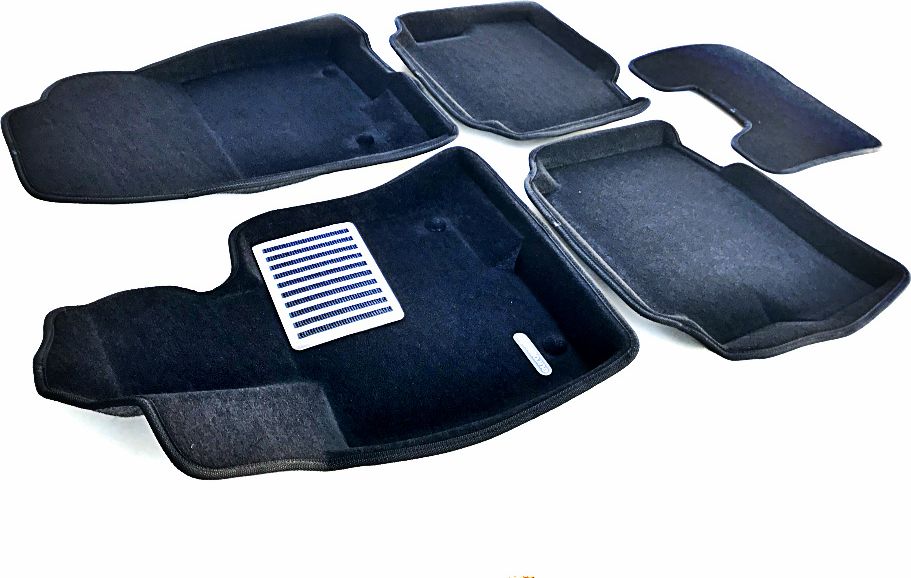 Коврики текстильные Euromat 3D Lux для салона Mazda CX-9 II 2017-2026 ЧЕРНЫЕ. Артикул EM3D-003401