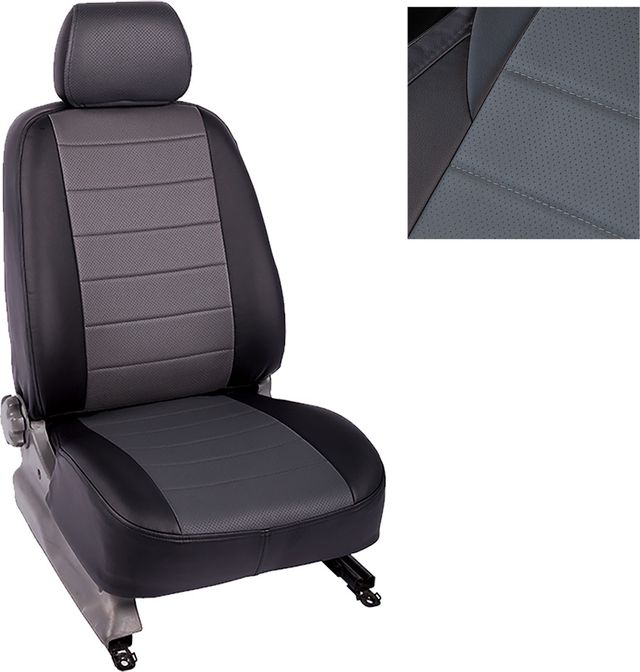 Чехлы Seintex (экокожа) на сидения для Mazda CX-5 II 2017-2024, цвет Серый. Артикул 90307