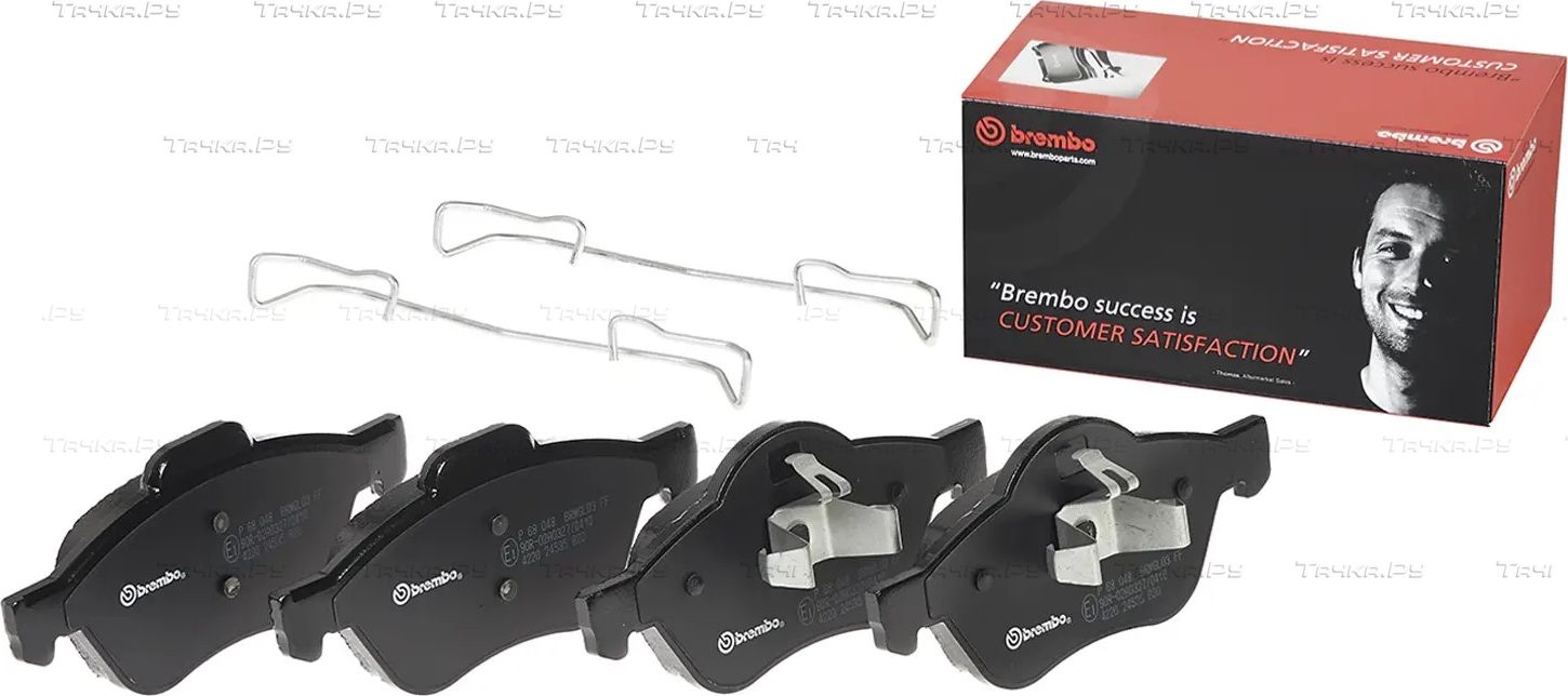 Тормозные колодки Brembo PRIME LINE передние для Renault Megane II 2003-2010. Артикул P 68 048