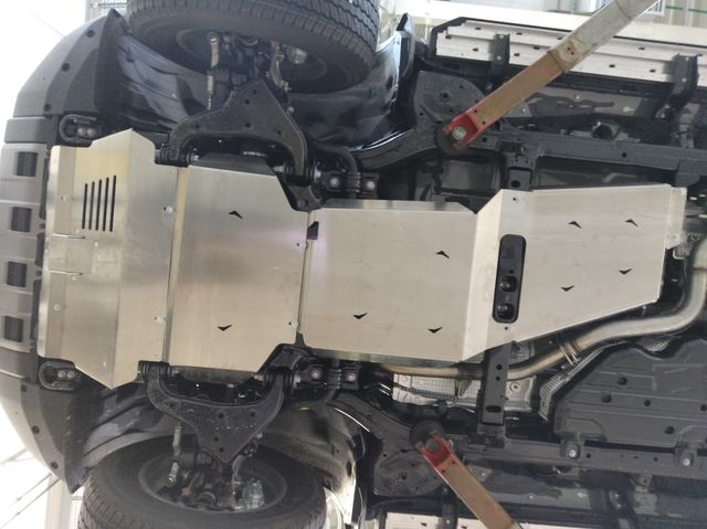 Защита алюминиевая АВС-Дизайн для картера, КПП и РК Toyota Land Cruiser Prado 250 2024-2026. Артикул 24.42ABC