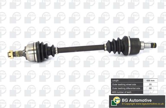 Полуось (привод в сборе, приводной вал) BGA передняя левая для Citroen C4 I 2004-2011. Артикул DS6724LA