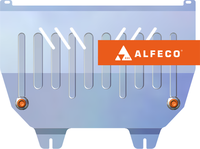 Защита алюминиевая Alfeco для картера и КПП Peugeot 307 2001-2008. Артикул ALF.17.42al