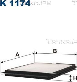 Салонный фильтр Filtron. Артикул K 1174
