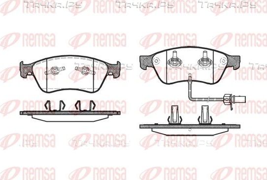 Тормозные колодки Remsa передние для Volkswagen Phaeton I 2002-2016. Артикул 1056.02
