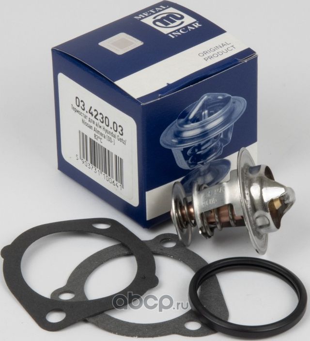Термостат METAL INCAR для а/м Hyundai Getz/Nissan Almera (00-) 82C (термоэл.), 0 (Metal-Incar). Артикул 03423003