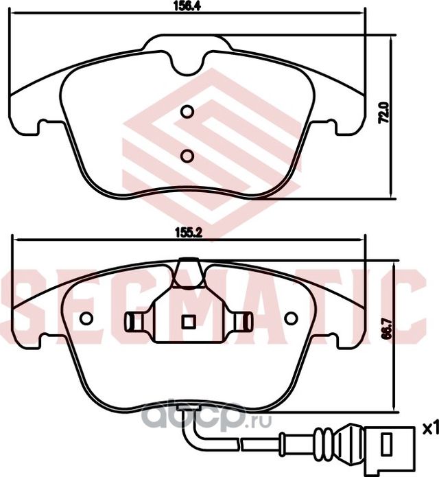 Колодка торм диск пер (Segmatic). Артикул SGBP2690