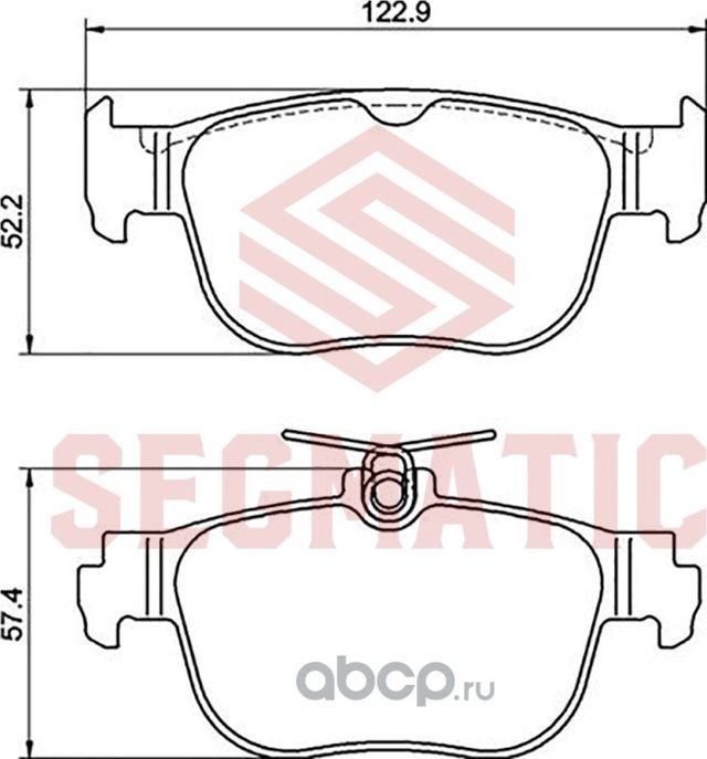 Колодка торм диск зад (Segmatic). Артикул SGBP2736