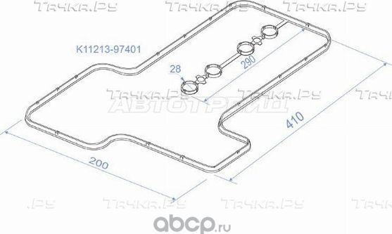 Прокладка клапанной крышки TY K3VE, 3SZ-VE, 00- BB (SAT). Артикул K1121397401