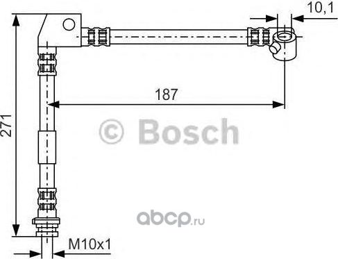 Шланг тормозной передний левый (Bosch). Артикул 1987476659