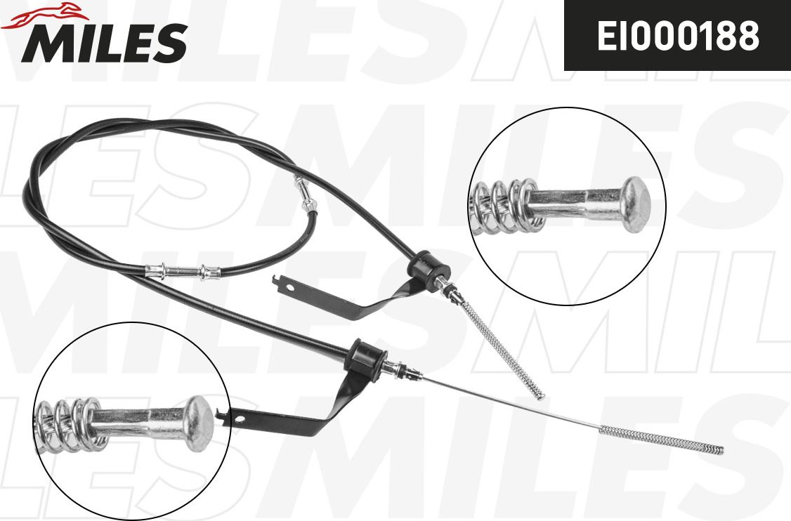 Трос ручника (тросик ручного тормоза) Miles. Артикул EI000188