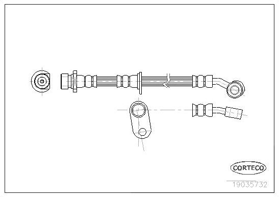 Тормозной шланг Corteco. Артикул 19035732