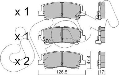 Тормозные колодки Cifam задние для Ford Mustang VI 2015-2026. Артикул 822-1184-0