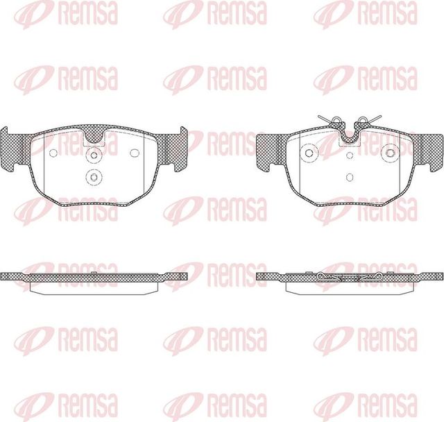 Тормозные колодки Remsa задние для Jaguar F-Pace 2018-2026. Артикул 1915.00
