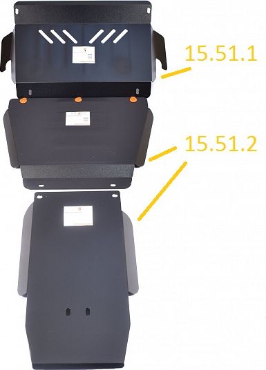 Защита Alfeco для картера двигателя и КПП Nissan Elgrand E50 1997-2002. Артикул ALF.15.51