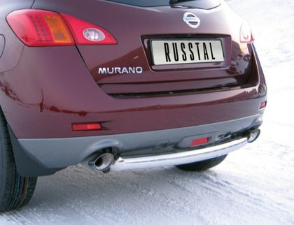 Защита RusStal заднего бампера d63 (дуга) для Nissan Murano Z51 2010-2015. Артикул NMZ-010313