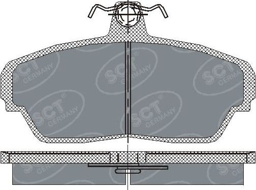 Тормозные колодки SCT-Germany передние для Lotus Elise I 1995-2000. Артикул SP187