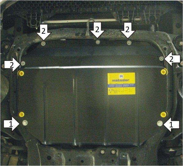 Защита Мотодор для картера, КПП Kia Cerato II (вкл. Cerato Koup) 2009-2012. Артикул 70919