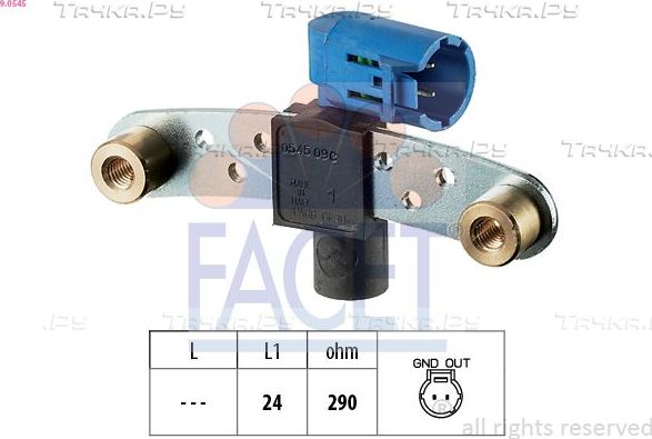 Датчик положения коленвала Facet Made in Italy - OE Equivalent для Dacia Logan I 2006-2012. Артикул 9.0545