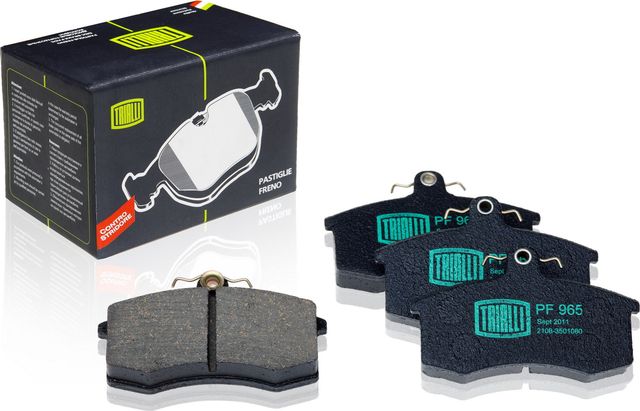Тормозные колодки Trialli передние для ВАЗ Samara (2108, 2109, 2113, 2114) 1986-2013. Артикул PF 965