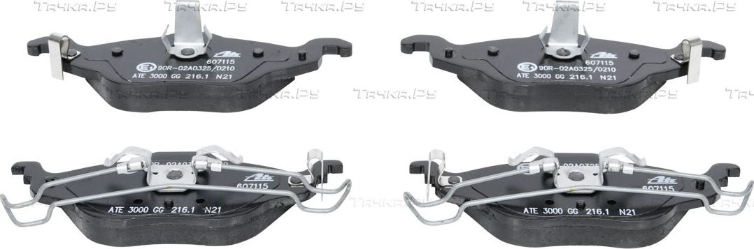 Тормозные колодки ATE передние для Opel Astra G 1998-2009. Артикул 13.0460-7115.2