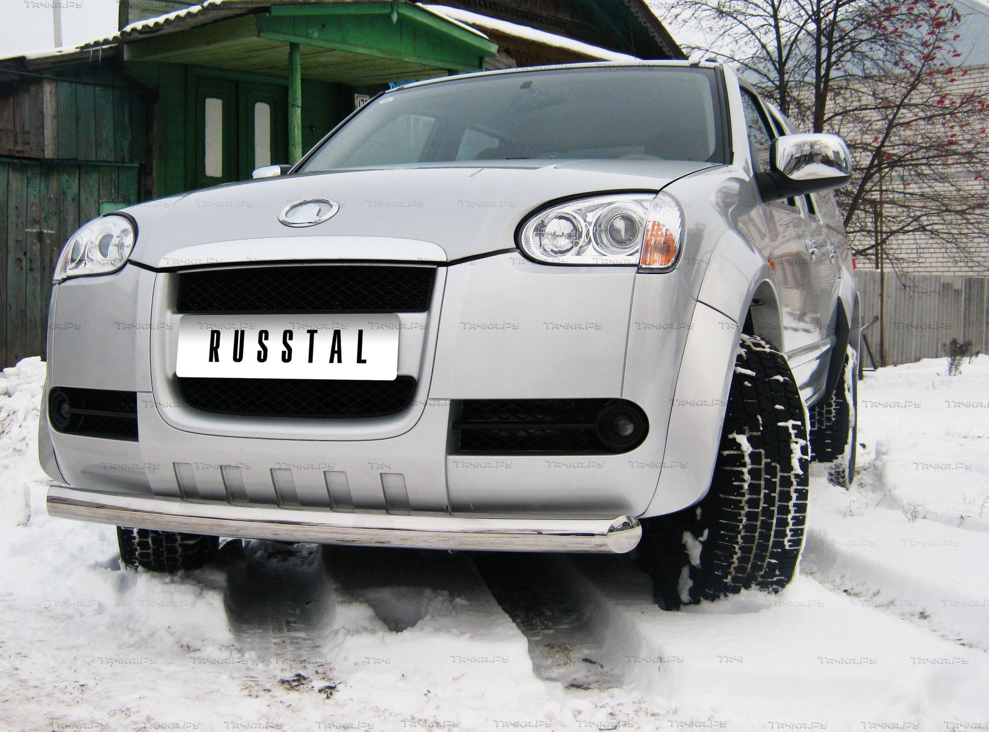 Защита RusStal переднего бампера d76 (дуга) для Great Wall Wingle 3 2005-2011. Артикул GWZ-000101