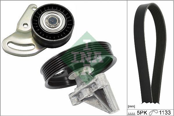 Приводной ремень поликлиновой с роликами (комплект) Ina. Артикул 529 0396 10