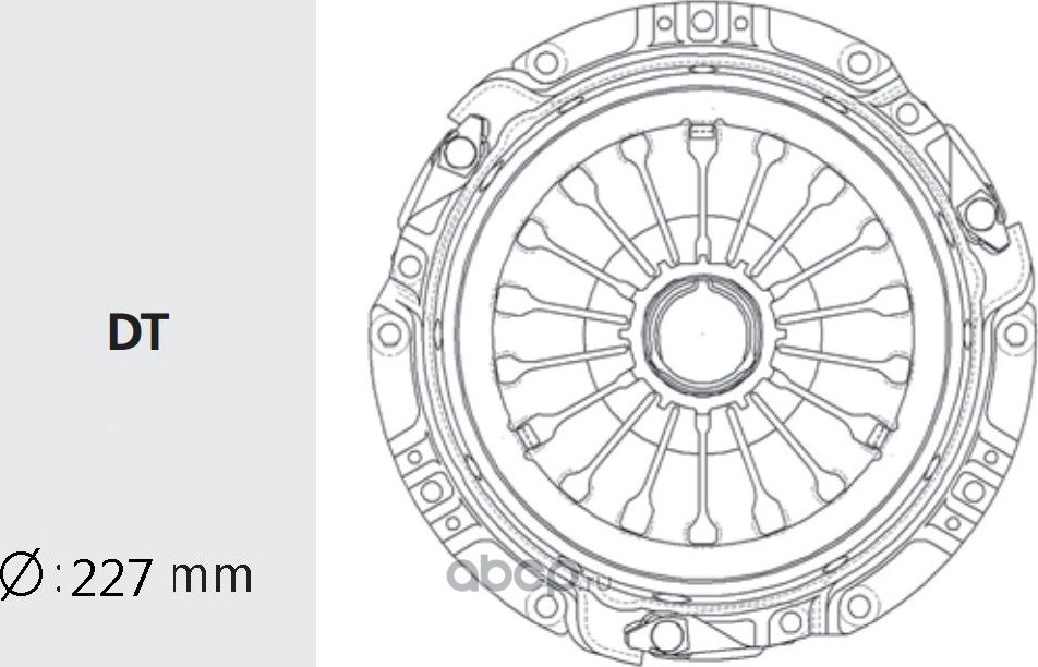 Корзина сцепления HYUNDAI Sonata 4,5 (2.0),Santa Fe,Trajet KIA Magentis VALEO PH. Артикул HDC55