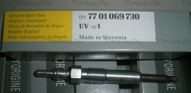 Свеча накаливания (накала) Renault. Артикул 7701069730