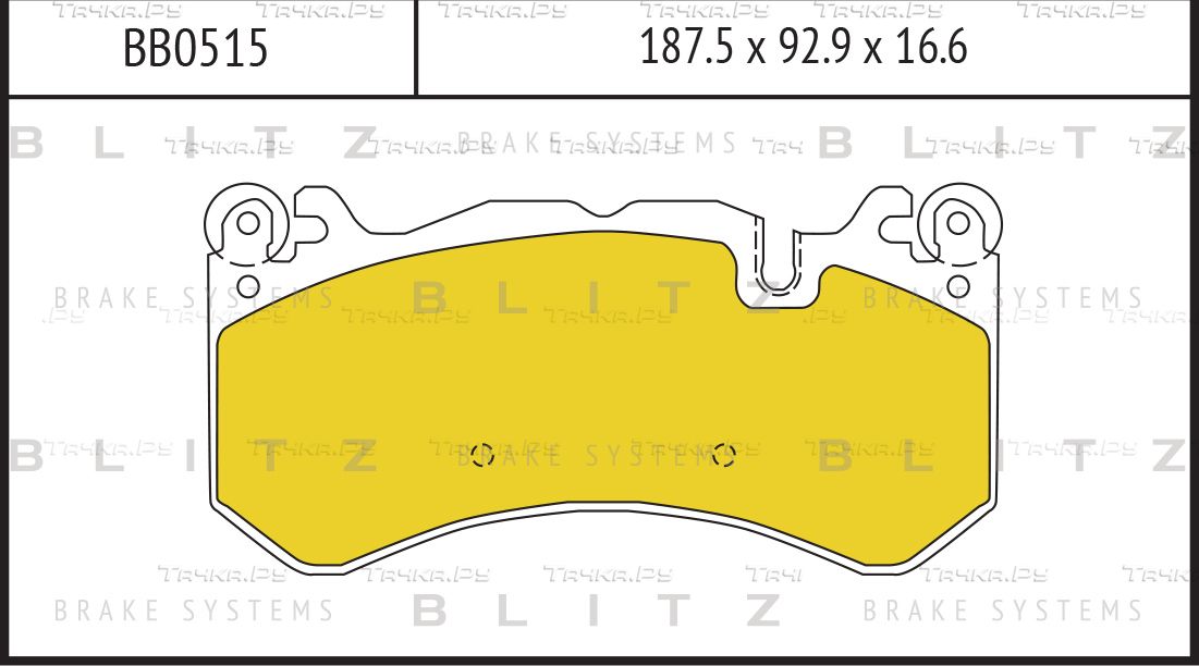 Колодки тормозные MB C204/C209/W211/W212 06- перед. (Blitz). Артикул BB0515