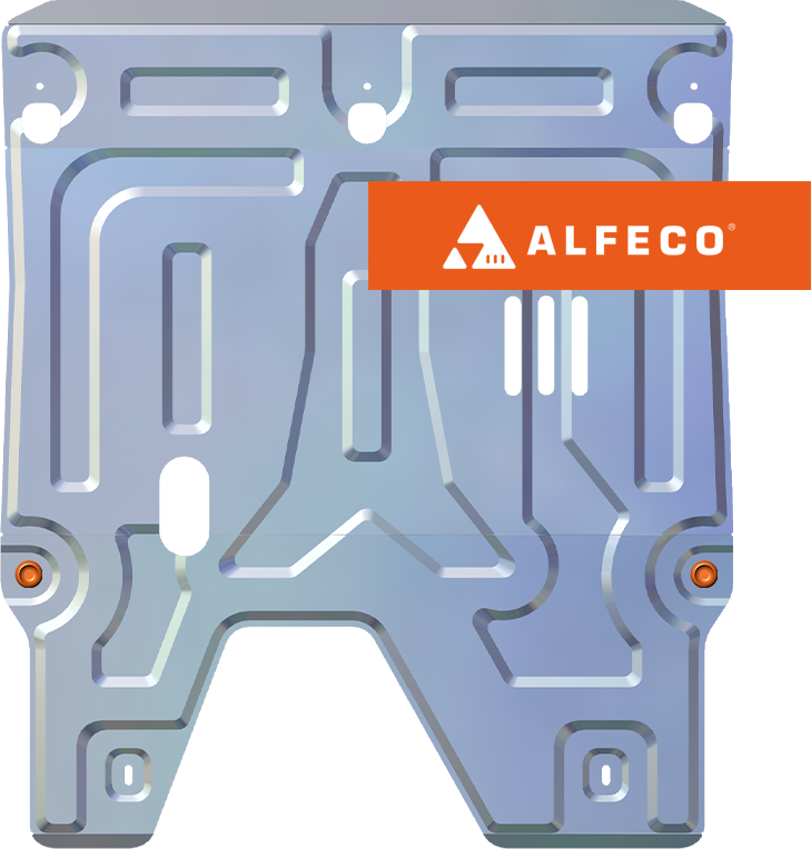 Защита алюминиевая Alfeco для картера и КПП Chery Arrizo 7 M16 2014-2018. Артикул ALF.02.15 AL4