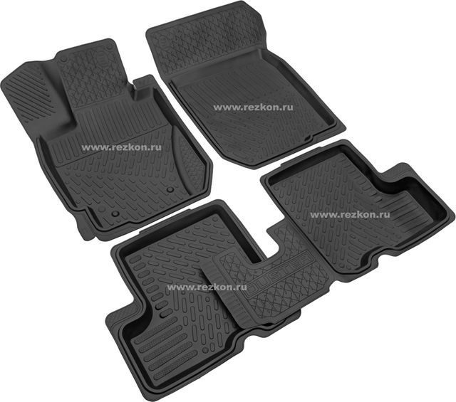 Коврики Rezkon резиновые для салона Renault Duster 4WD 2012-2015. Артикул 1029050300