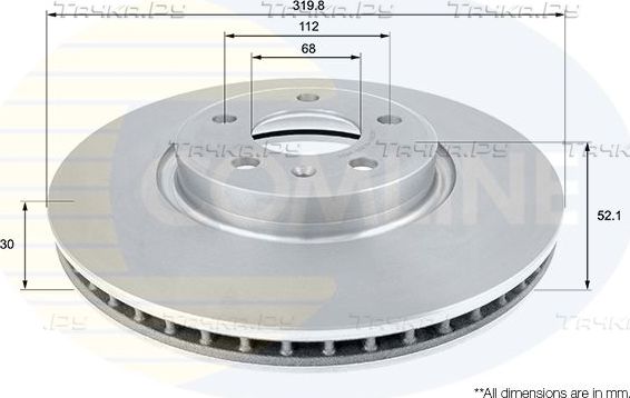 Тормозной диск Comline COATED. Артикул ADC2614V