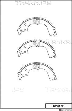 Тормозные колодки MK Kashiyama задние для Toyota Dyna U300 – U400  2006-2015. Артикул K2317B