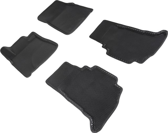 Коврики Seintex 3D EVA ромб для салона Toyota Land Cruiser 200 2007-2021 ЧЕРНЫЕ. Артикул 95230