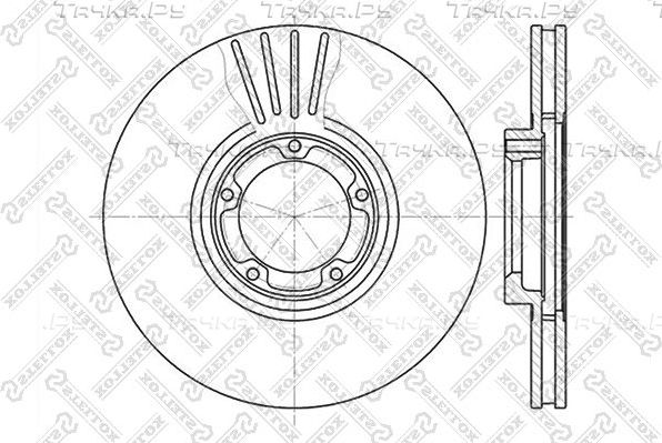 Тормозной диск Stellox передний для Ford Transit IV 1988-1994. Артикул 6020-2532V-SX