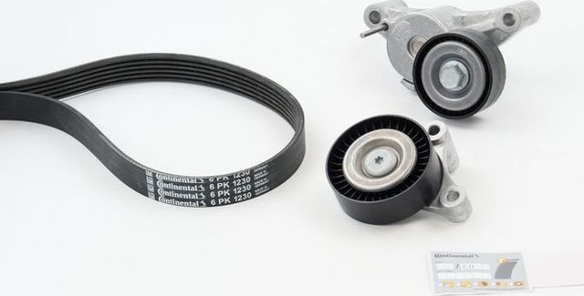 Приводной ремень поликлиновой с роликами (комплект) ContiTech для Volvo XC60 II 2017-2026. Артикул 6PK1230K1