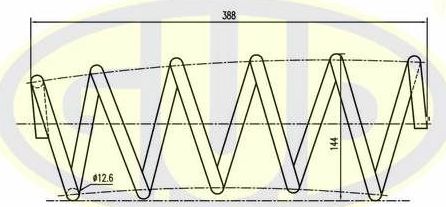 Пружина подвески G.U.D.. Артикул GCS017005