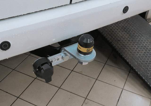 Фаркоп Мотодор для Foton Toano (колёсная база L2 и L3, двускатные/односкатные задние колёса) 2015-2026. Фланцевое крепление (оцинк. шар). Артикул 97501-FE