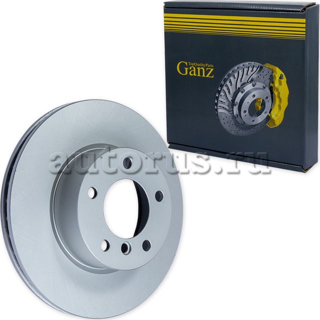 Диск тормозной передний с покрытием (Ganz). Артикул GIJ06061