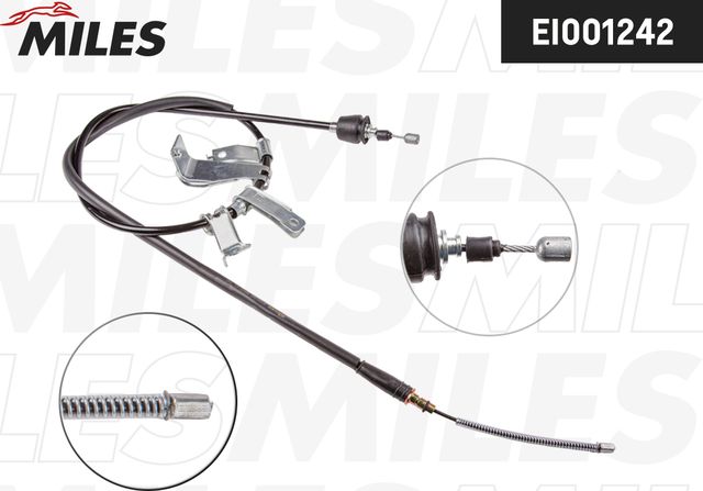 Трос ручника (тросик ручного тормоза) Miles задний правый для Hyundai i20 I 2008-2014. Артикул EI001242