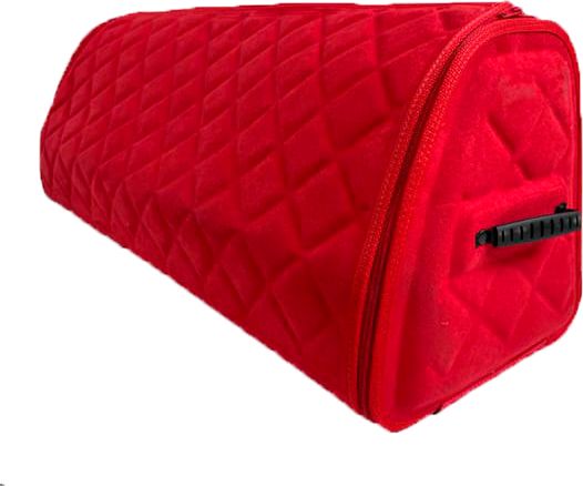 Сумка-органайзер FicoPro в багажник складная 85х28х30 см, отстрочка ромб, цвет красный. Артикул OFV-08