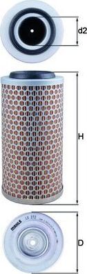 Воздушный фильтр Mahle. Артикул LX 272