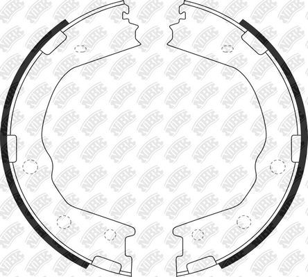 Тормозные колодки (стояночная тормозная система) NiBK. Артикул FN0702