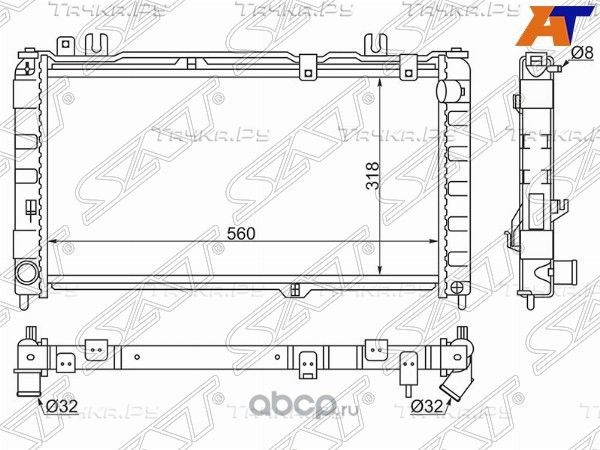 Радиатор LADA GRANTA 12-трубчатый (SAT). Артикул SGLD0001R