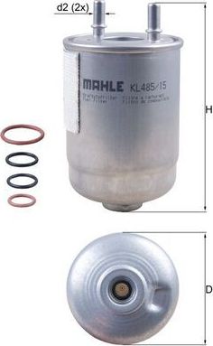Топливный фильтр Mahle. Артикул KL 485/15D