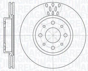 Тормозной диск Magneti Marelli передний для Fiat Strada 1999-2026. Артикул 361302040234