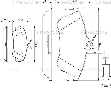 Тормозные колодки Bosch (Low-Metallic) передние для Audi 200 II (C3) 1985-1991. Артикул 0 986 461 115