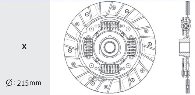 Диск сцепления (Valeo) Valeo. Артикул MB12